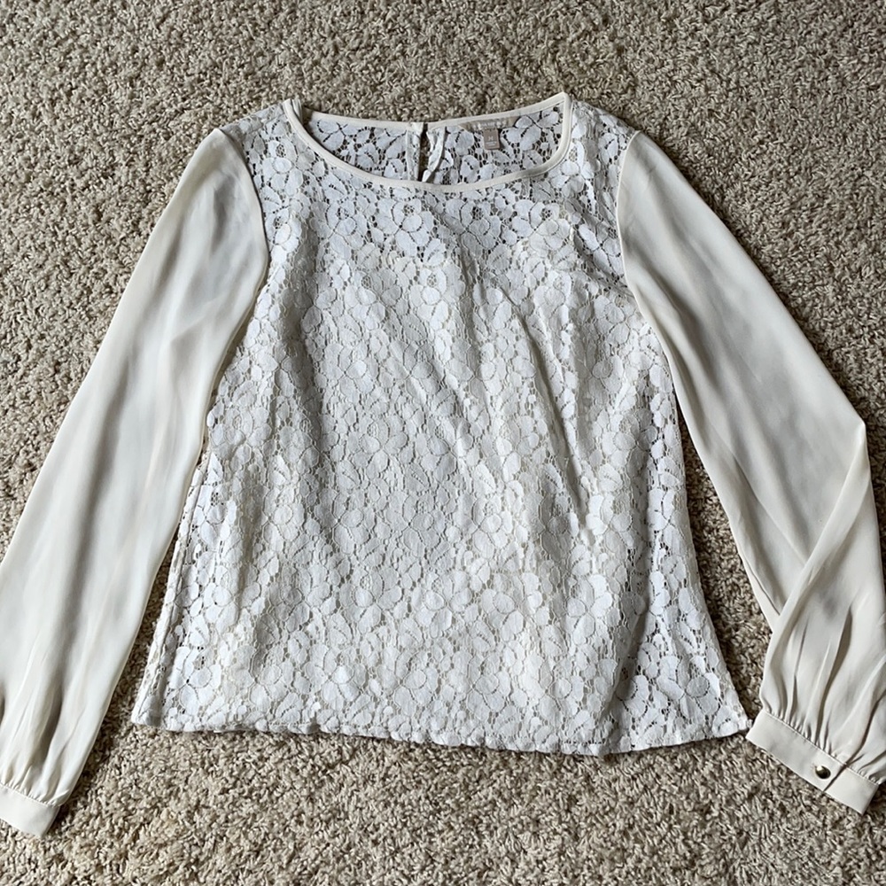 Banana Republic Lace Blouse with Camisole Sz M